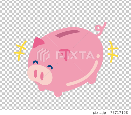 Illustration of a laughing piggy bank Illustration of a laughing piggy bank 78717168