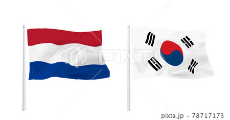 韓国とオランダの国旗 78717173