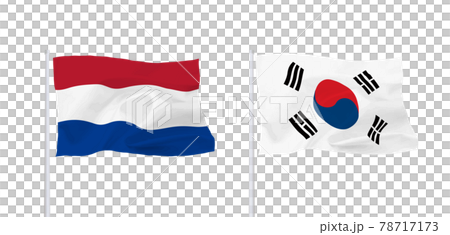 韓国とオランダの国旗 78717173
