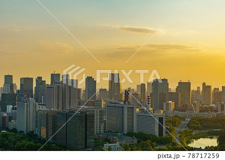 【東京の都市風景】霞が関と永田町方向の都市夕景 【東京の都市風景】霞が関と永田町方向の都市夕景 78717259