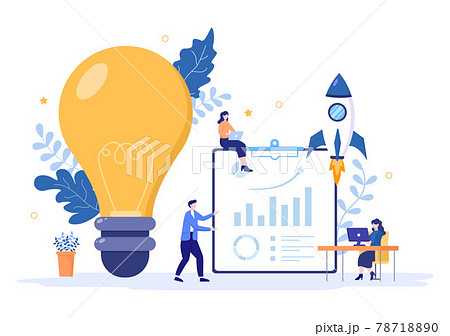 Business Vision And Target By Holding Binoculars Towards Career Success. Vector Illustration 78718890