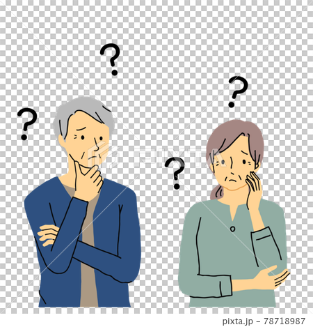 Worry of senior couple 78718987