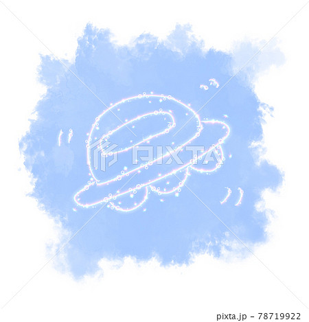 絵本の様な可愛い手書きの Ufo アイコンのイラスト素材