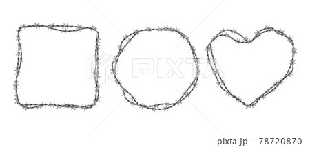Vector frames from steel barbwire Vector frames from steel barbwire 78720870