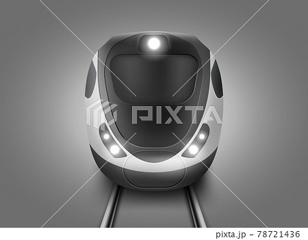 Vector Realistic Modern Subway Train Front Viewのイラスト素材 Vector Realistic Modern Subway Train Front Viewのイラスト素材