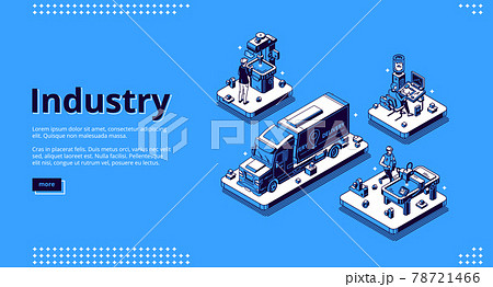 Industry isometric landing page, manufacturing Industry isometric landing page, manufacturing 78721466