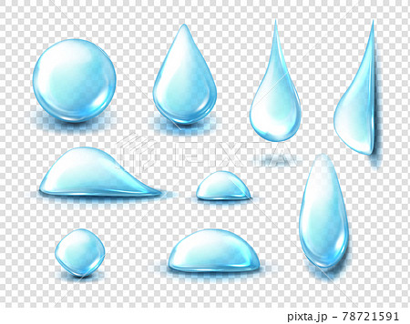 Collagen droplets, clear dews of different shapes Collagen droplets, clear dews of different shapes 78721591