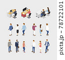 働く人々　workers_vectoer set,illustration 78722101