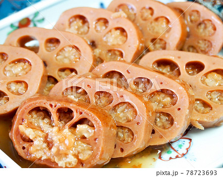 レンコンもち米詰めの蜜煮 78723693