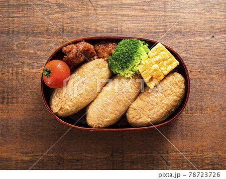 お弁当　曲げわっぱ　いなり寿司 78723726