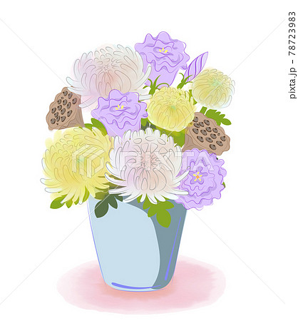 お供えの花イラスト 菊のイラスト素材