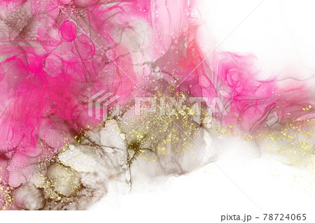 Alcohol Ink paint. Abstract design. Closeup of the painting. 78724065