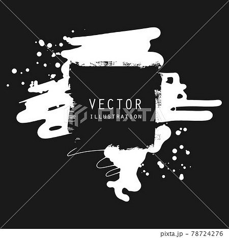 vector splats splashes and blobs of white ink paint in different shapes drips 78724276