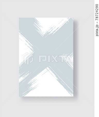 Abstract ink brush banners with grunge effect 78724290