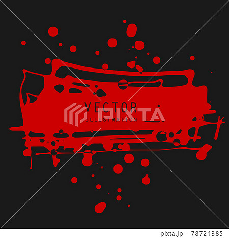 vector splats splashes and blobs of red ink paint in different shapes drips 78724385