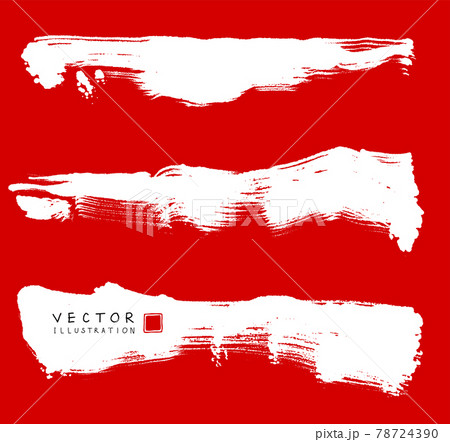 White ink brush stroke on red background. 78724390