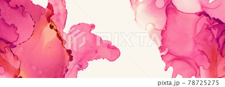Alcohol ink vector texture banner. Fluid ink abstract background. 78725275