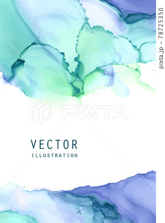 Alcohol ink vector texture. Fluid ink abstract background. 78725350