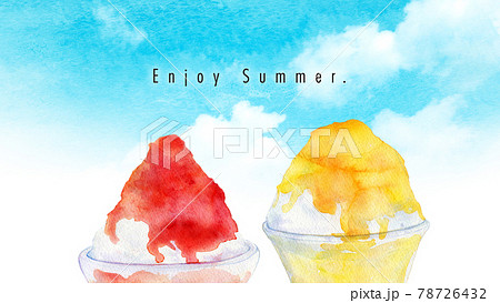 暑中見舞い　サマーグリーティング　かき氷 78726432