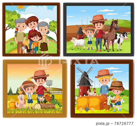 Set of different family photo frames Set of different family photo frames 78726777