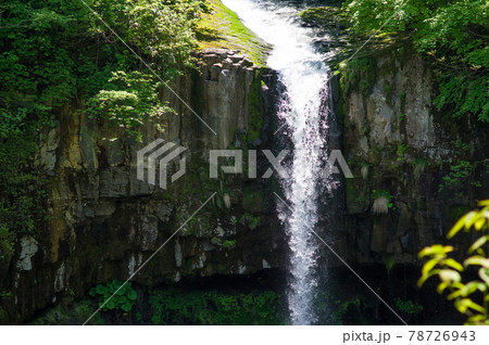 緑まぶしい曽利の滝渓流　秋田県 78726943
