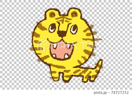 Cute tiger line drawing style color illustration Cute tiger line drawing style color illustration 78727252