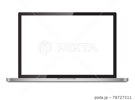 リアルなノートパソコンのベクターイラスト(モックアップ、空白) リアルなノートパソコンのベクターイラスト(モックアップ、空白) 78727311