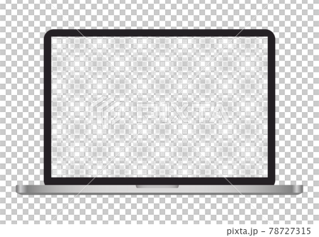Realistic laptop vector illustration (mockup, blank, transparent) 78727315