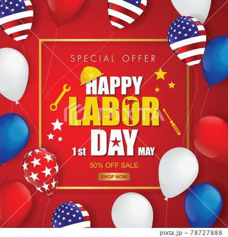 Labor day sale promotion advertising banner templateAmerican labor day  wallpapervoucher discountVector illustration  Stock Vector  Adobe Stock