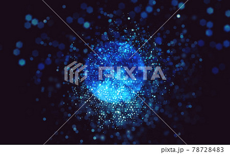Abstract blurry effect blue explosion galaxy background 78728483