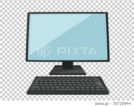 Personal computer Desktop personal computer Front / illustration material Personal computer Desktop personal computer Front / illustration material 78728944