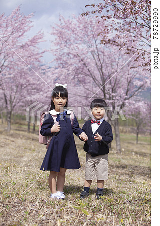 入学式の姉、入園式の弟 入学式の姉、入園式の弟 78729990