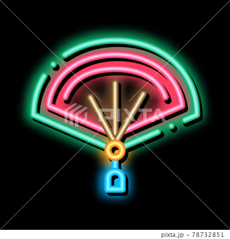 chinese open fan neon glow icon illustration chinese open fan neon glow icon illustration 78732851