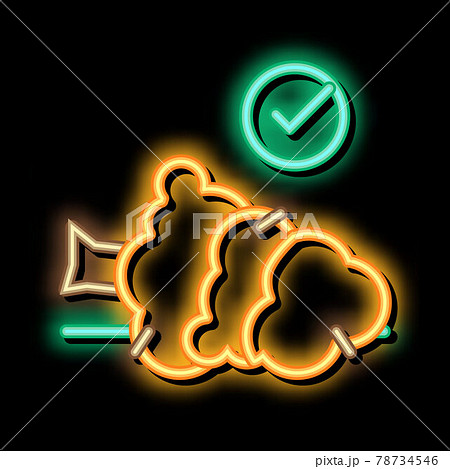 felled tree neon glow icon illustration 78734546