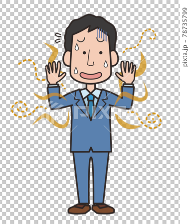 体臭が気になるスーツ姿の男性 78735799