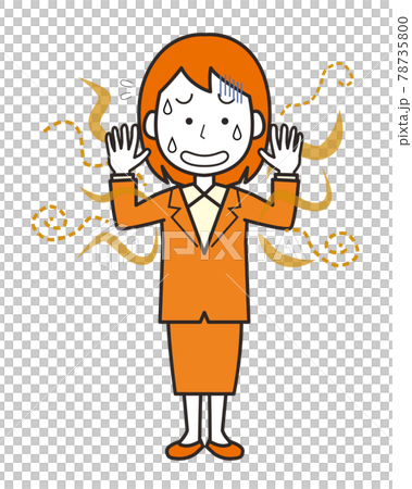 体臭が気になるスーツ姿の女性 78735800