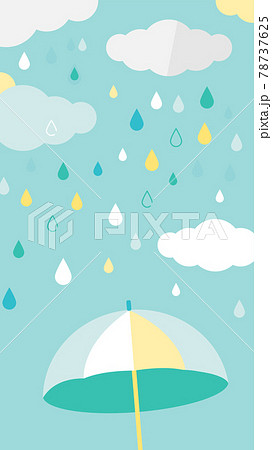 雨 梅雨の空の背景デザイン素材のイラスト素材