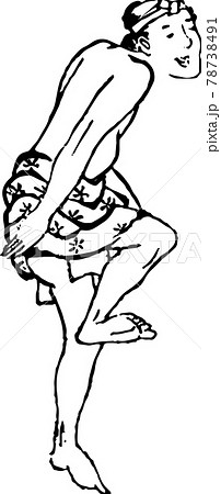 踊る鉢巻き褌の男性23 78738491