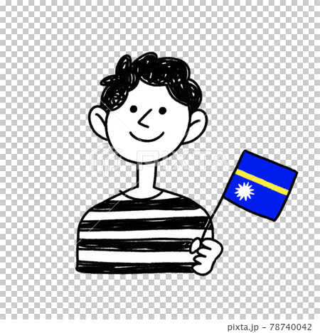 瑙魯國旗插圖 瑙魯國旗 78740042