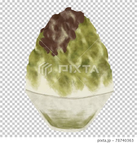 かき氷(宇治金時)手描き 78740363