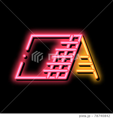 roof building exterior neon glow icon illustration 78740842