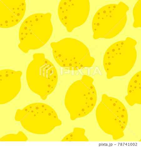 Lemon yellow pattern seamless in bright colors. Repeat background with fruit vector pattern. Citrus 78741002