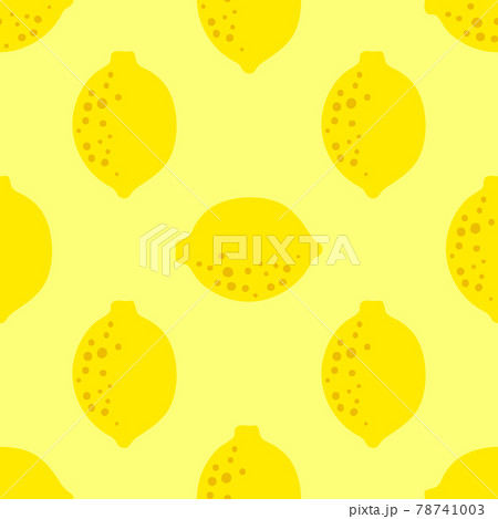 Lemon yellow pattern seamless in bright colors. Repeat background with fruit vector pattern. Citrus 78741003