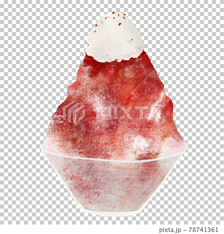 刨冰（草莓牛奶）手繪 78741361