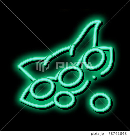 raw fresh soy bean neon glow icon illustration 78741848