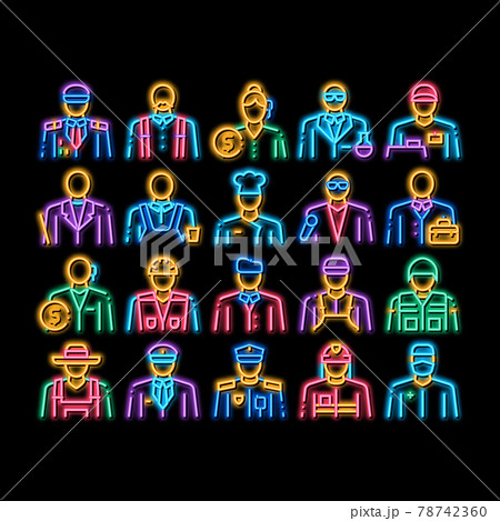 Professions People neon glow icon illustration 78742360
