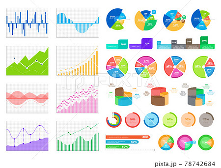 Bright Flat Graphics and Volumetric Diagrams Set 78742684