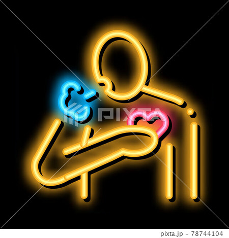 hypertension disease neon glow icon illustration hypertension disease neon glow icon illustration 78744104