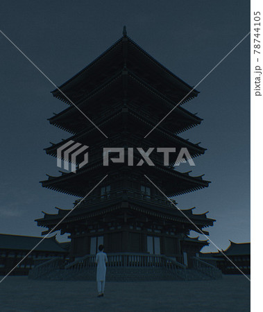 Historical Japanese Pagoda Historical Japanese Pagoda 78744105