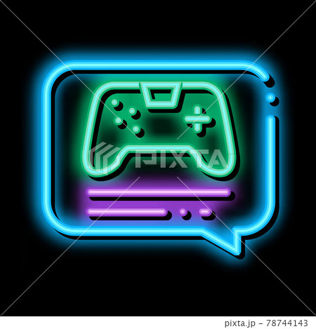 game discussing neon glow icon illustration 78744143